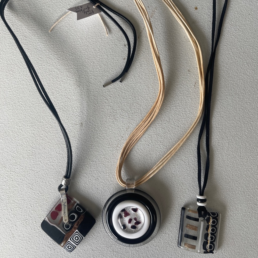 Beautiful glass blown murano glass from Venice Italy necklaces